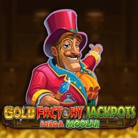 Gold Factory Jackpots Mega Moolah by Aurum Signature Studios, showcased at gransin.fr – game logo